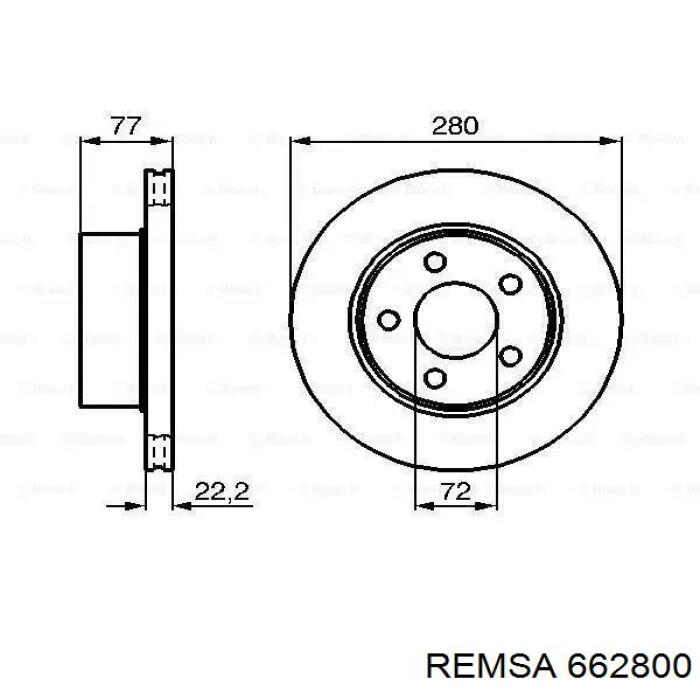 Задні дискові гальма Remsa 662800 ціна, від 38.10 USD