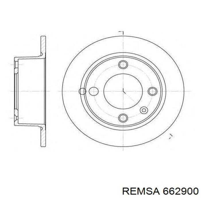 Гальмівні диски 662900 Remsa