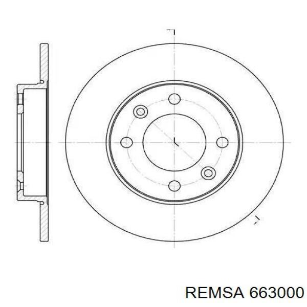 Купити 663000 Remsa Диск заднього гальма