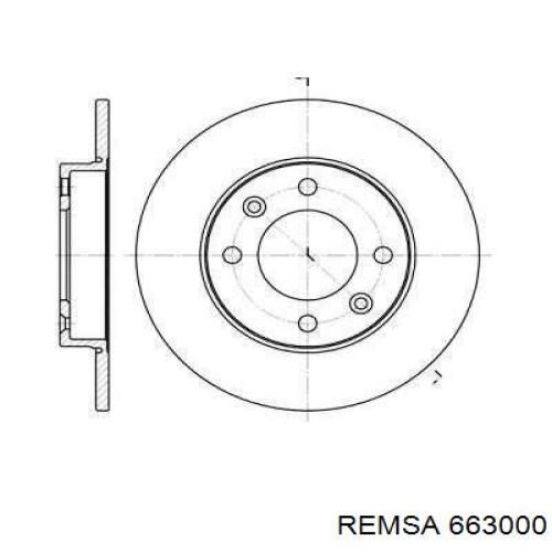 663000 Remsa диск гальмівний задній