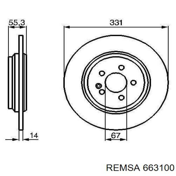 Гальмівні диски 663100 Remsa
