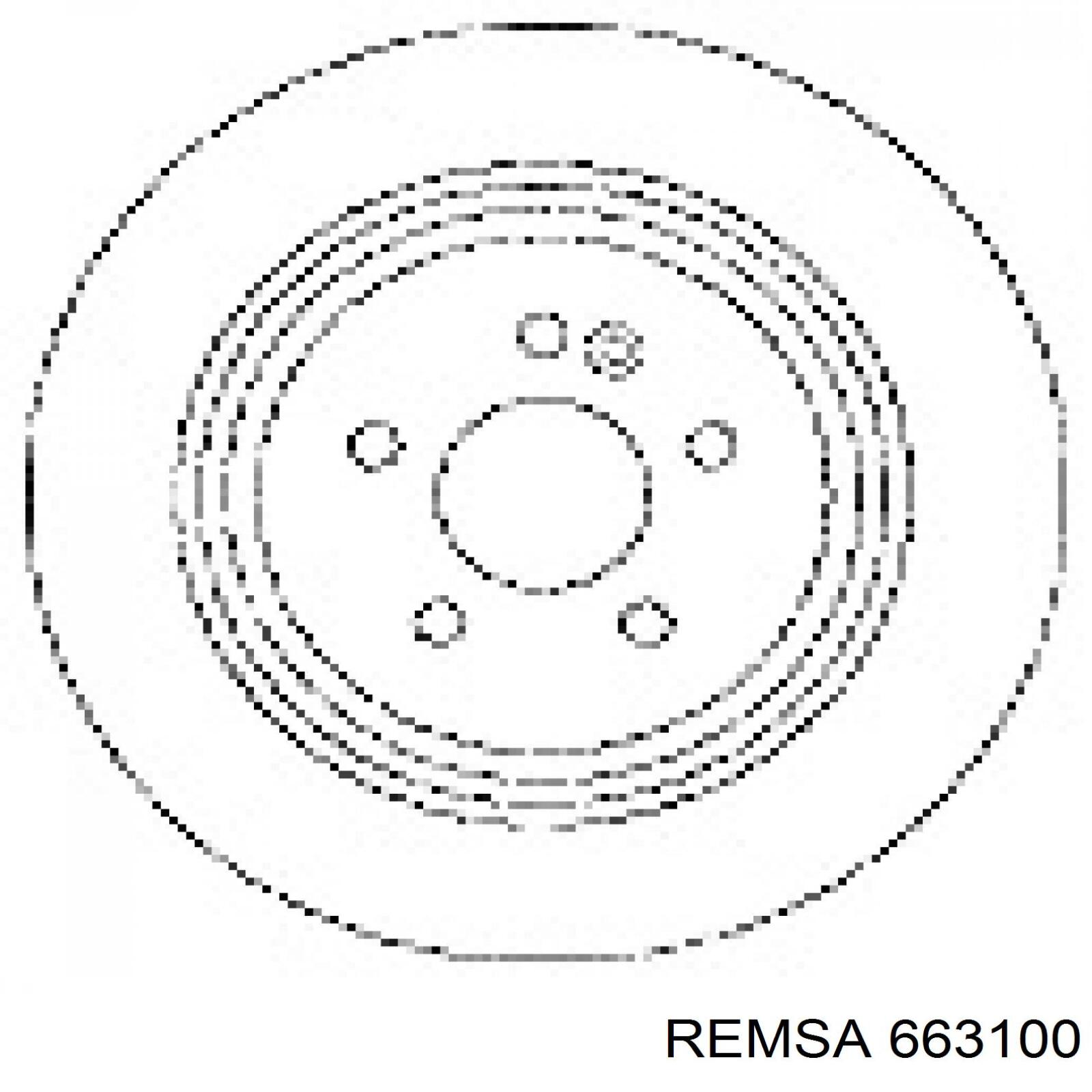 Диск гальмівний задній Remsa 663100