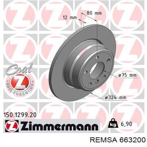Задні дискові гальма Remsa 663200 ціна, від 45.66 USD