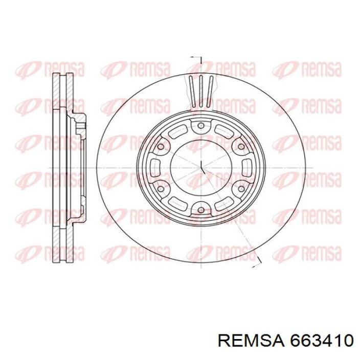 Диск гальмівний передній 663410 Remsa