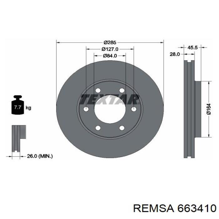 Купити 663410 Remsa Ротор гальмівний