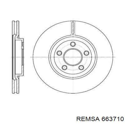 Диск переднього гальма Remsa 663710 ціна, від 44.51 USD