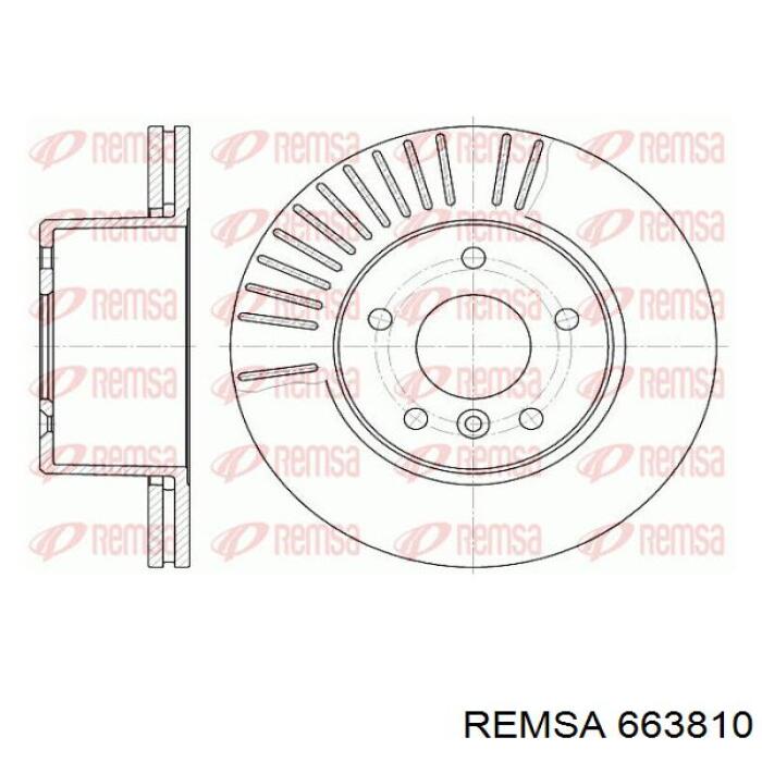 663810 Remsa диск гальмівний передній