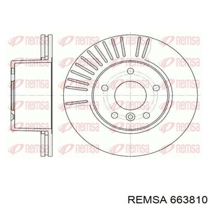 Диск гальмівний передній 663810 Remsa