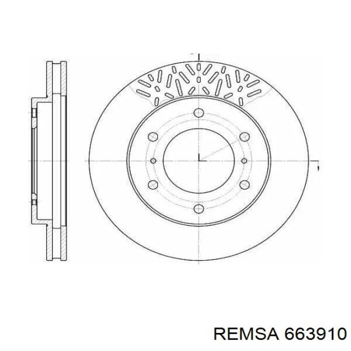 663910 Remsa диск гальмівний передній
