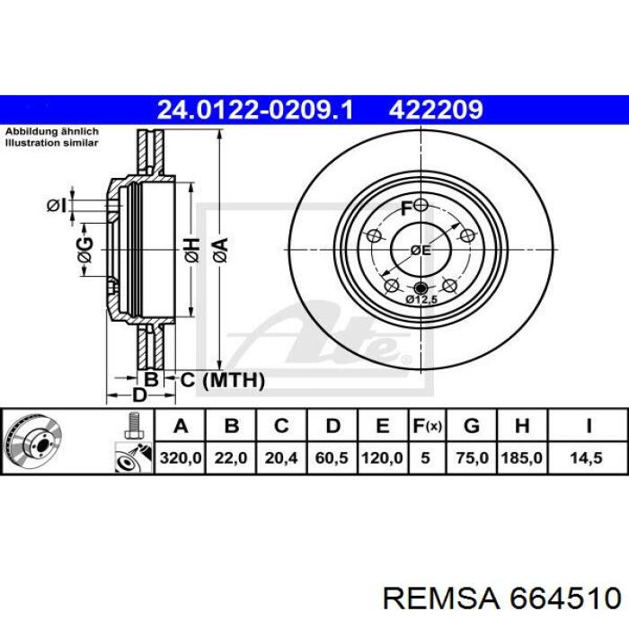 664510 Remsa Дискові гальма