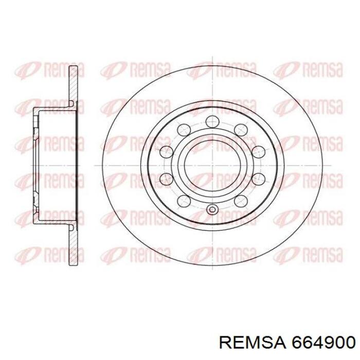 664900 Remsa диск гальмівний задній