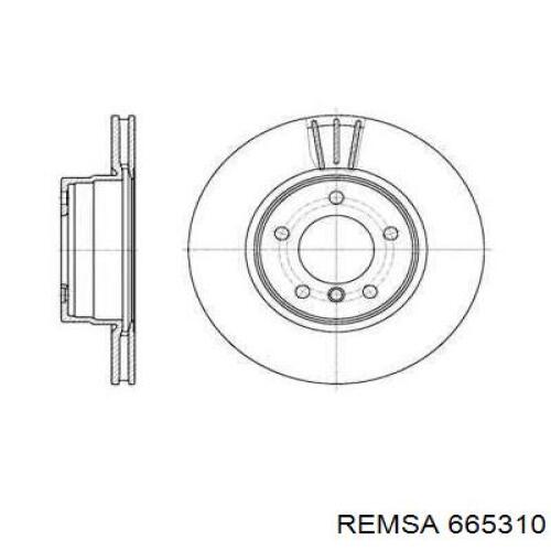 665310 Remsa диск гальмівний передній