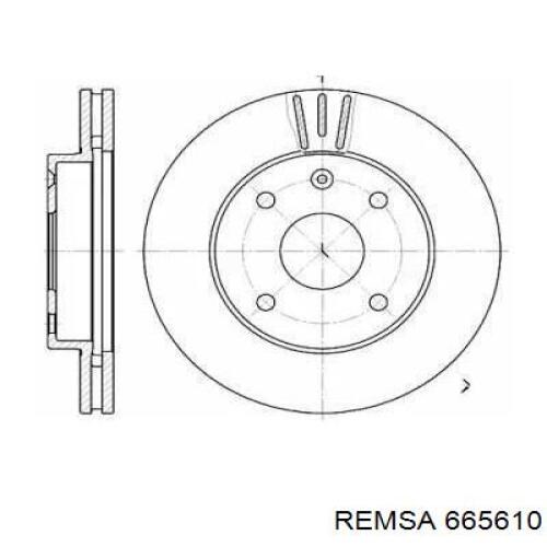 665610 Remsa диск гальмівний передній