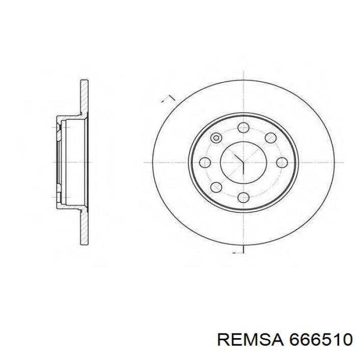 Диск переднього гальма Remsa 666510 ціна, від 29.22 USD