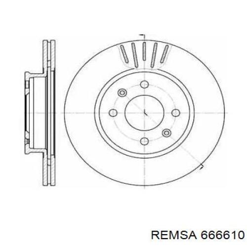 666610 Remsa диск гальмівний передній