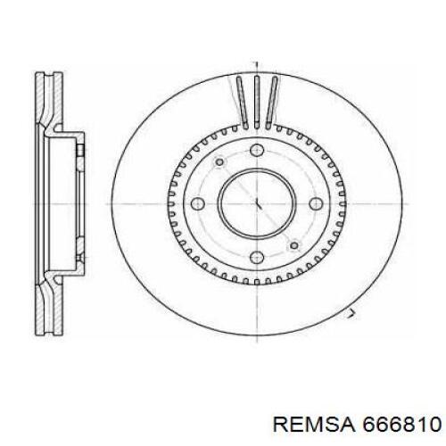 Диск гальмівний передній 666810 Remsa