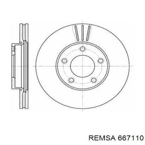 667110 Remsa диск гальмівний передній