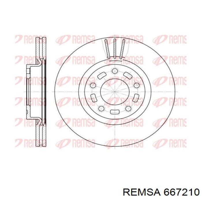 667210 Remsa диск гальмівний передній