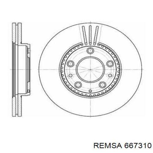 667310 Remsa диск гальмівний передній