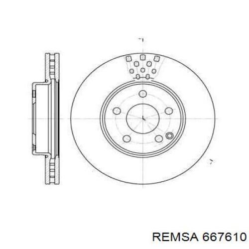 667610 Remsa Гальмо дискове переднє