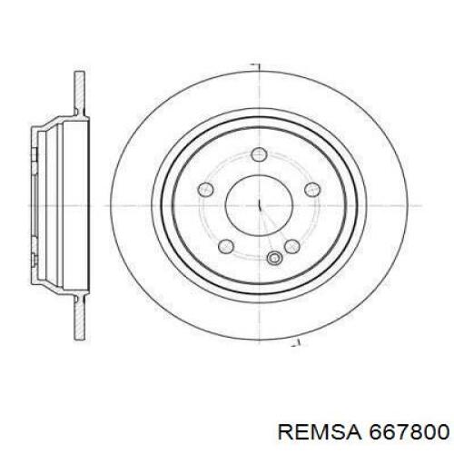 Купити 667800 Remsa Диск заднього гальма