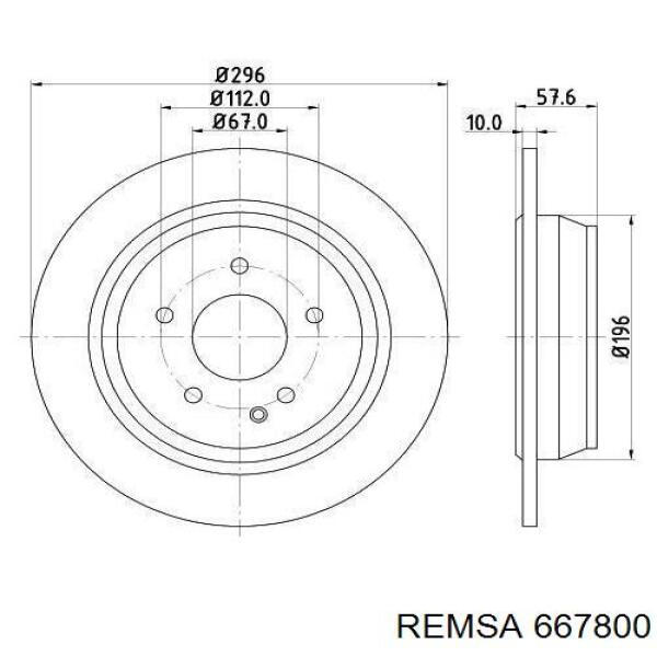 Задні дискові гальма Remsa 667800 ціна, від 35.54 USD