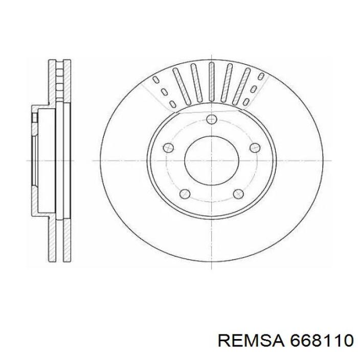 668110 Remsa диск гальмівний передній