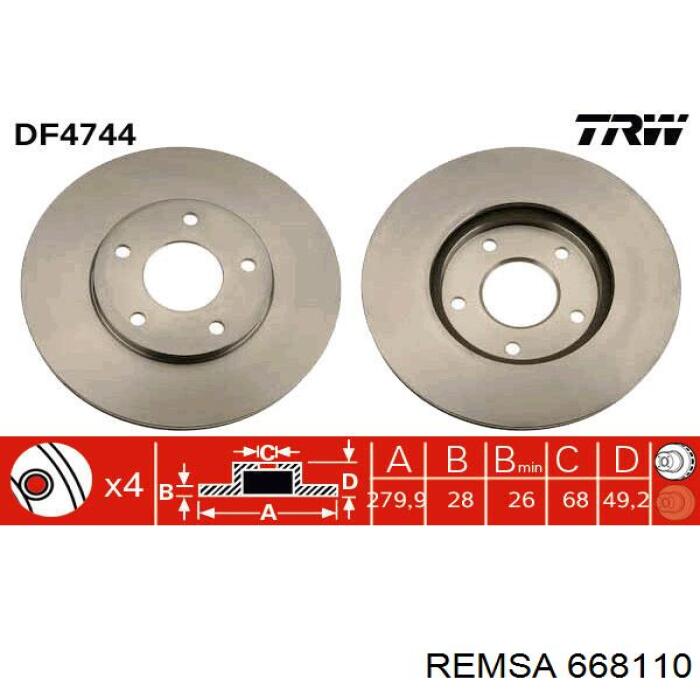 Купити 668110 Remsa Ротор гальмівний