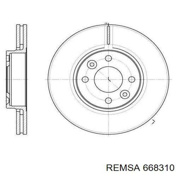 668310 Remsa диск гальмівний передній