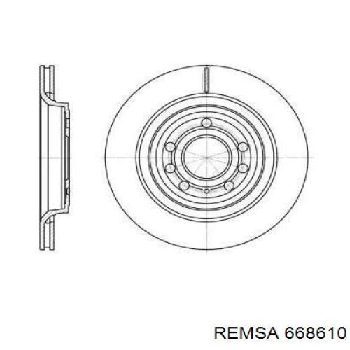 Диск гальмівний задній Remsa 668610