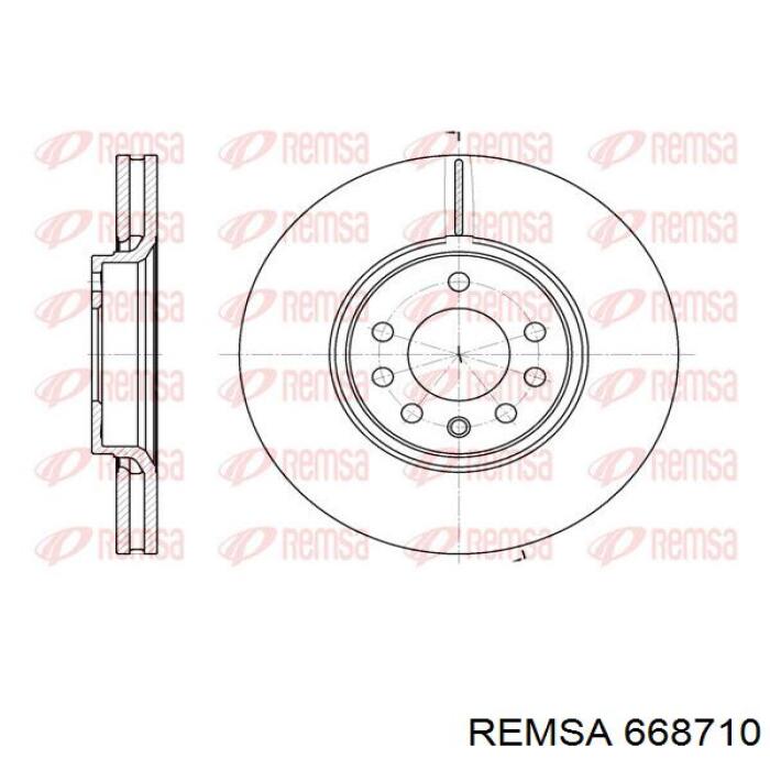 668710 Remsa диск гальмівний передній