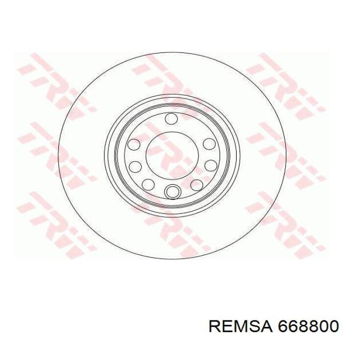 Диск гальмівний задній Remsa 668800