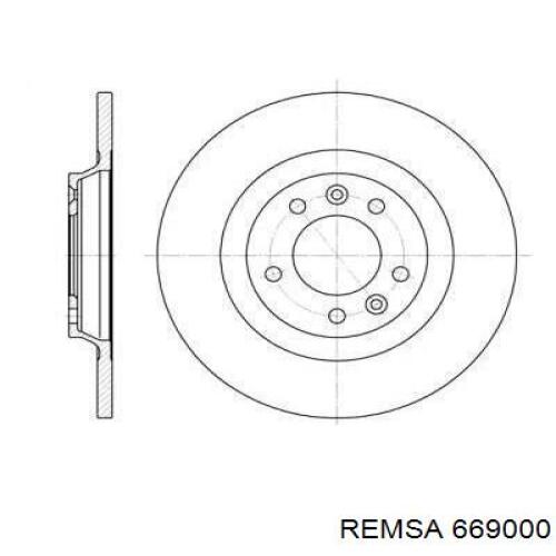 Диск гальмівний задній Remsa 669000