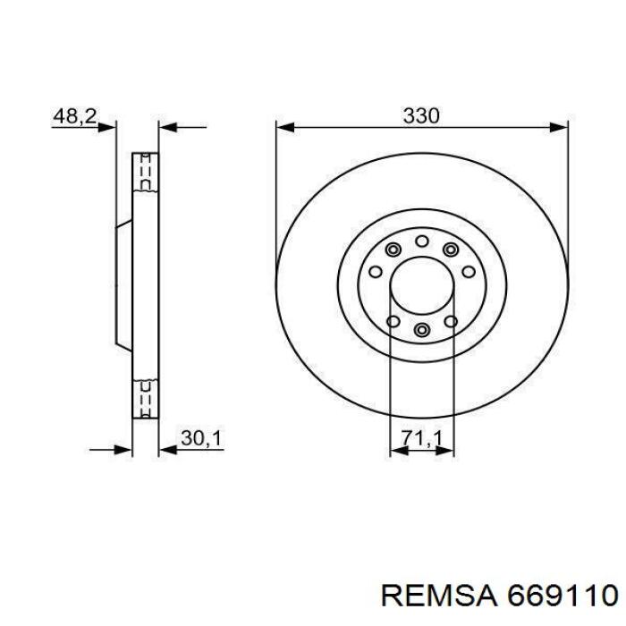 Купити 669110 Remsa Ротор гальмівний