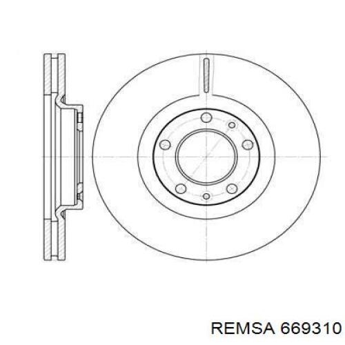669310 Remsa диск гальмівний передній