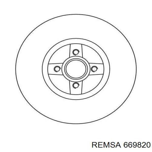 Диск гальмівний задній Remsa 669820