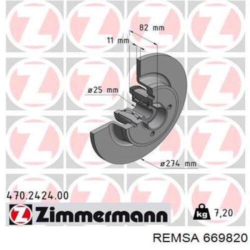 669820 Remsa Дискові гальма