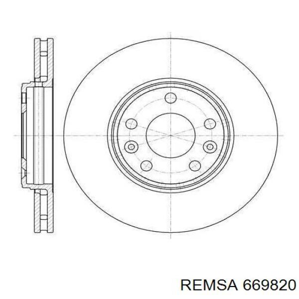 Гальмівні диски 669820 Remsa