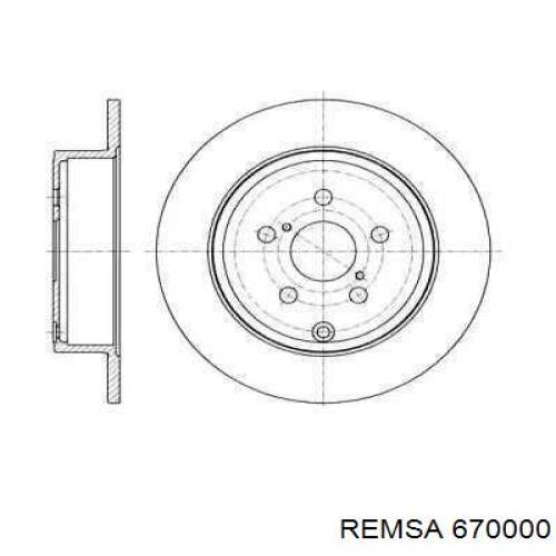 Купити 670000 Remsa Диск заднього гальма