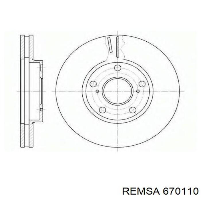 Диск переднього гальма Remsa 670110 ціна, від 47.07 USD