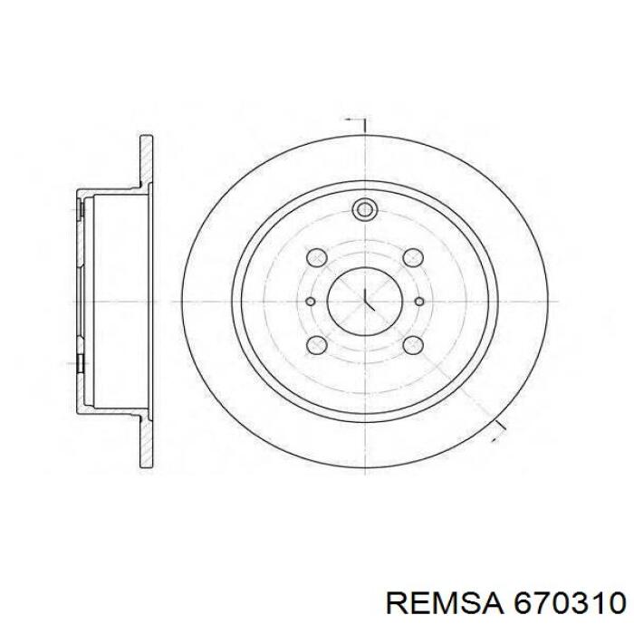 Гальмівні диски передні 670310 Remsa
