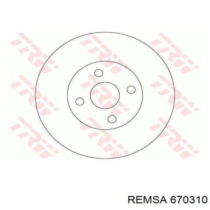 670310 Remsa Гальмо дискове переднє