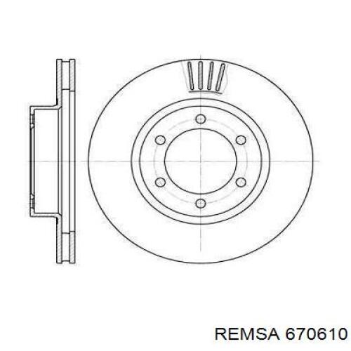 670610 Remsa Гальмо дискове переднє