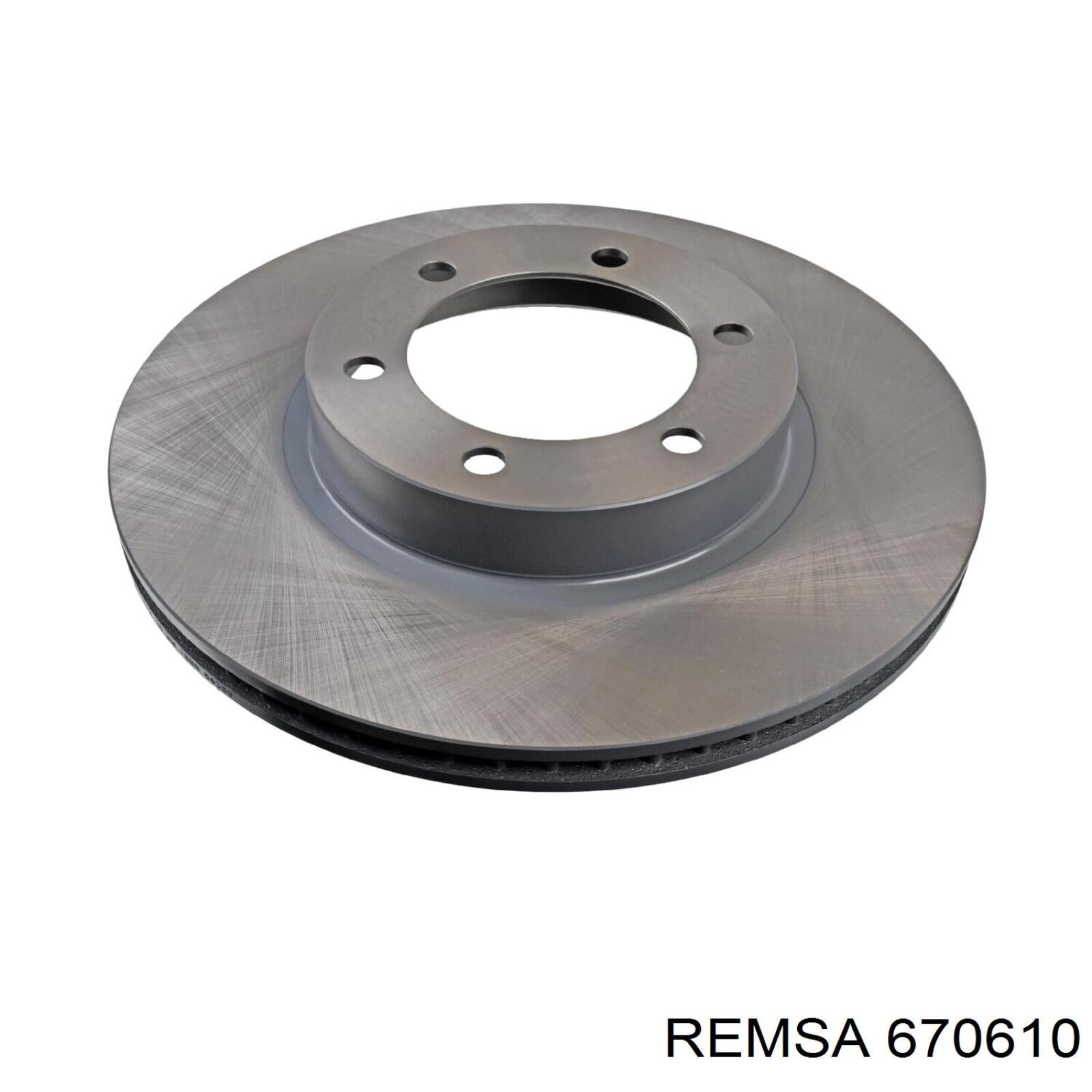 Диск переднього гальма Remsa 670610 ціна, від 59.01 USD