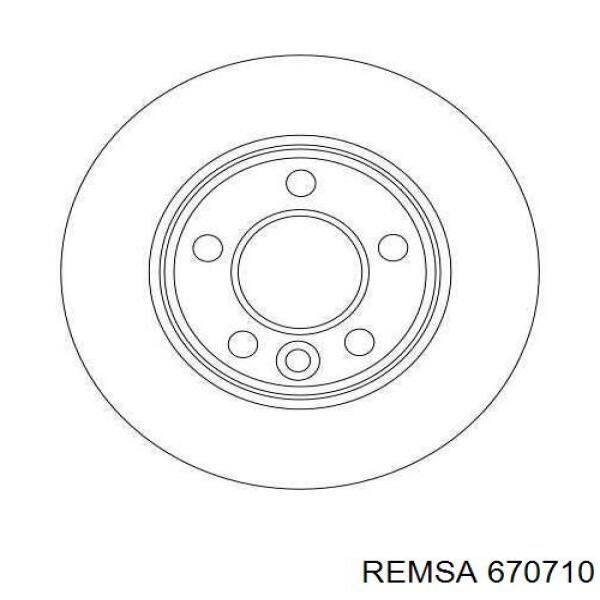 Гальмівні диски 670710 Remsa