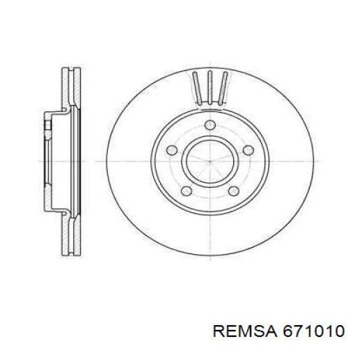 671010 Remsa Гальмо дискове переднє