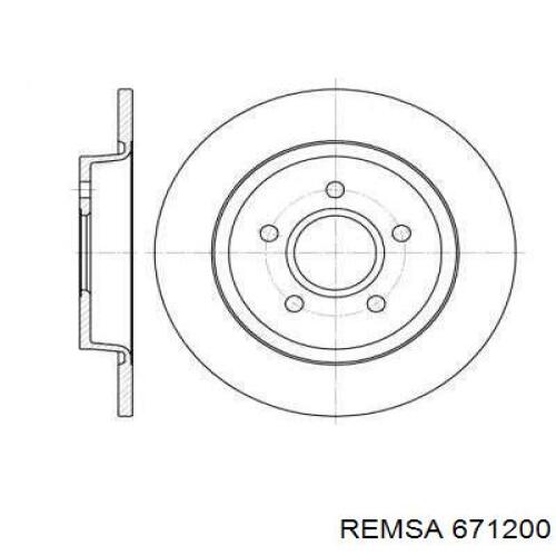 Диск гальмівний задній Remsa 671200