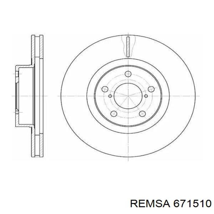 671510 Remsa диск гальмівний передній