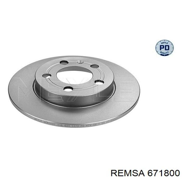 Диск гальмівний задній 671800 Remsa
