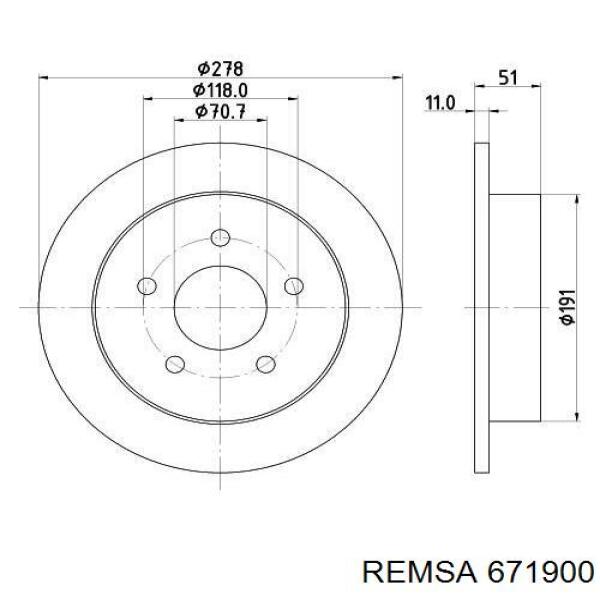 Задні дискові гальма Remsa 671900 ціна, від 29.14 USD